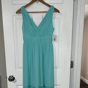 David’s Bridal Lace-inset Chiffon V-neck Dress